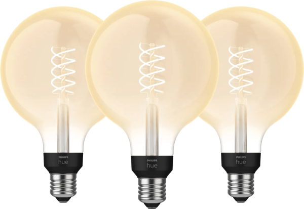 Philips Hue Filamentlamp White Globe XL E27 - 2023 - 3-pack