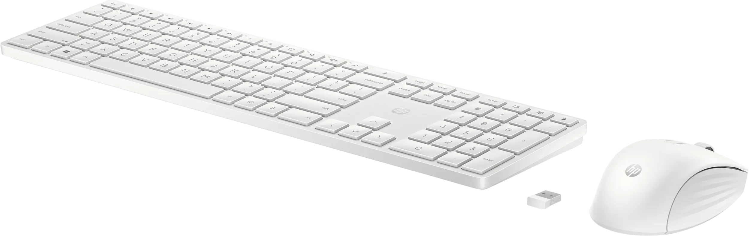 Hp 650 draadloos toetsenbord en muis set wit qwerty 1 Hp 650 draadloos toetsenbord en muis set wit qwerty