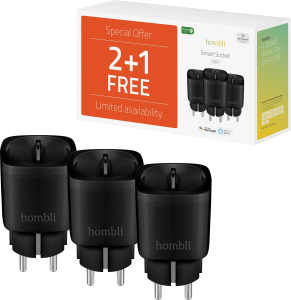 Hombli slimme stekker zwart 3-pack 2 924715