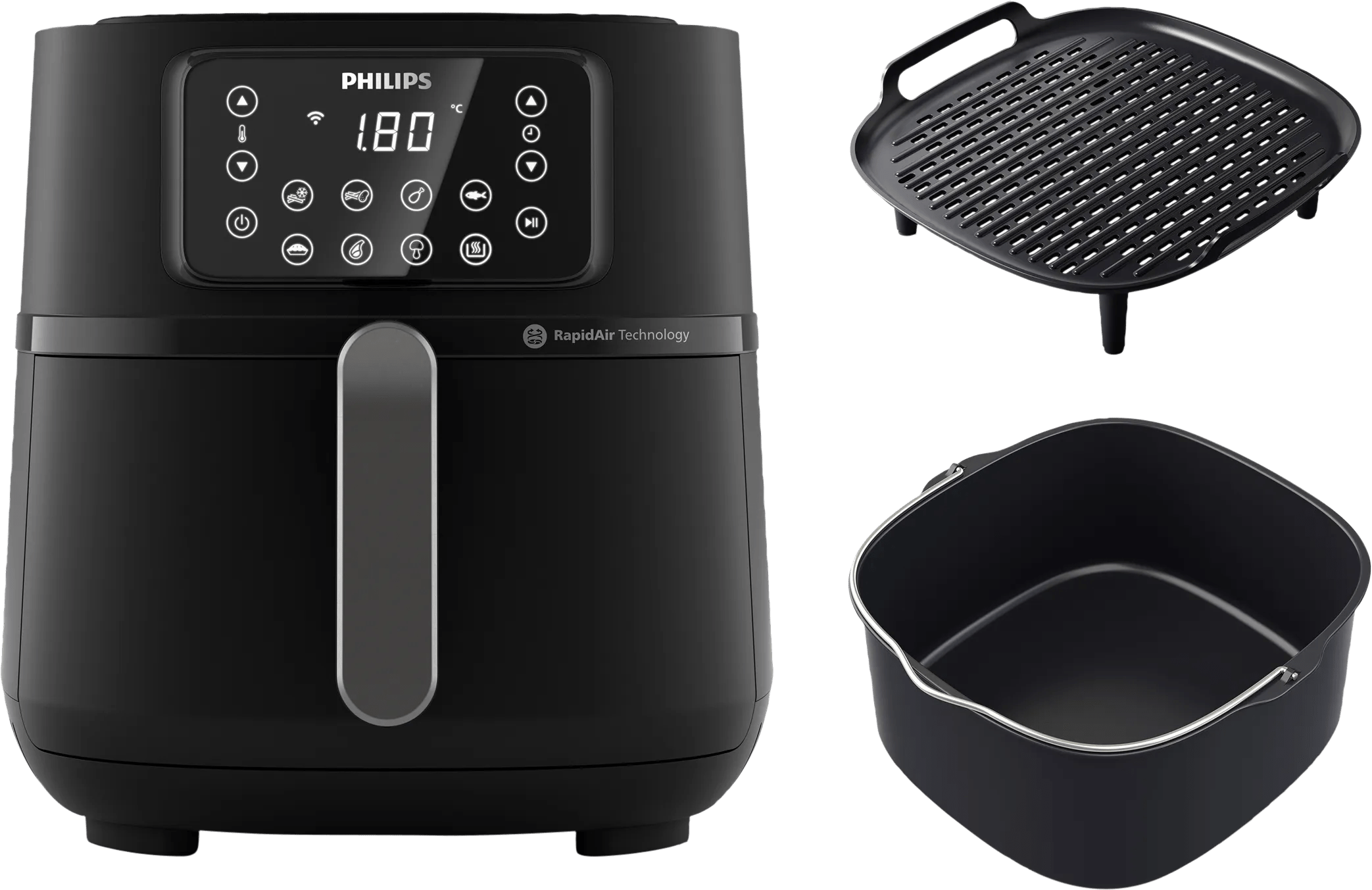 Philips airfryer xxl connected hd9285/93 + bakvorm 1 Philips airfryer xxl connected hd9285/93 + bakvorm