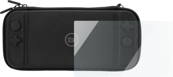 BlueBuilt Nintendo Switch Screenprotector Glas + Nintendo Switch hoesje