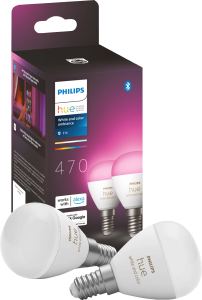 Philips hue luster kogellamp white and color e14 2-pack 2 931815