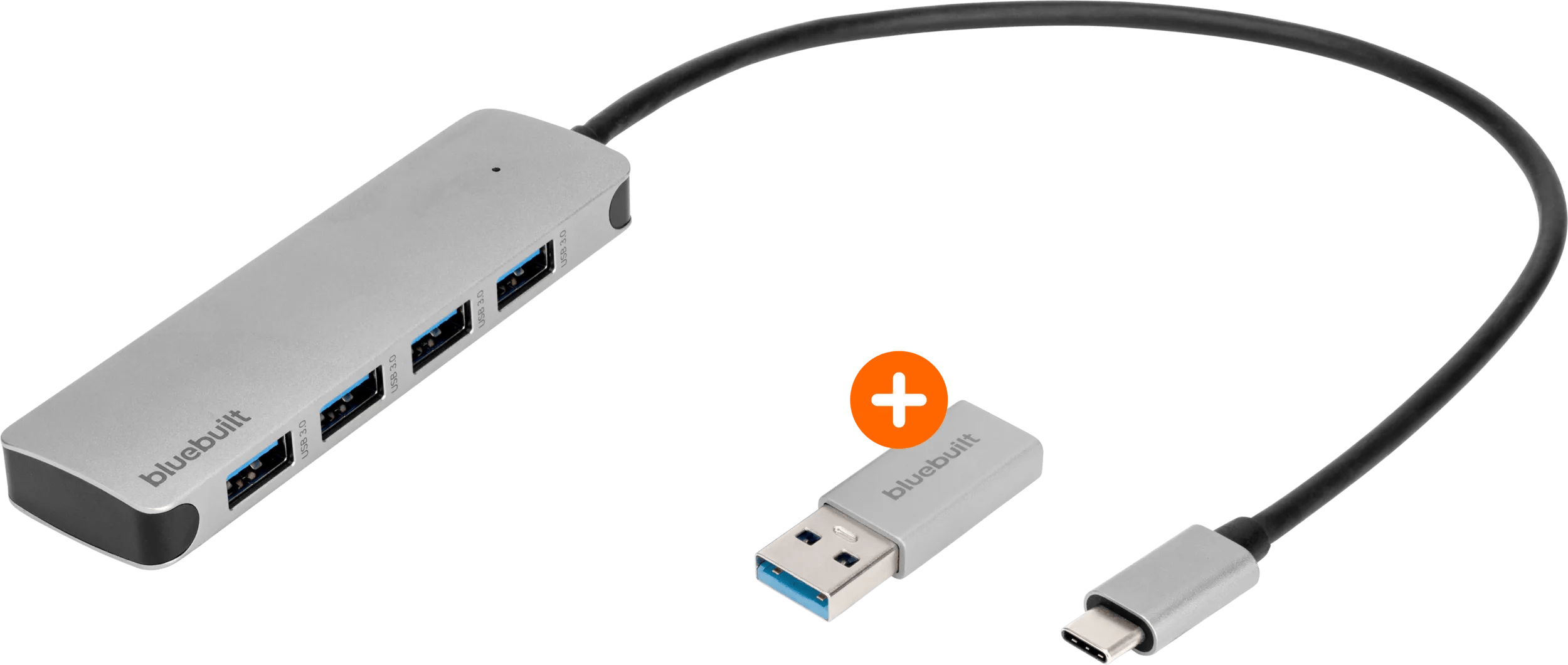 Bluebuilt 4-poorts usb-a/c 3. 0 hub 1 Bluebuilt 4-poorts usb-a/c 3. 0 hub