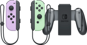 Nintendo switch joy-con pastel set paars/groen + nintendo switch joy-con charge grip 2 935108