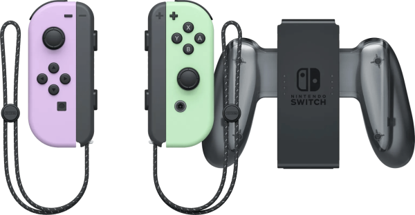 Nintendo Switch Joy-Con Pastel Set Paars/Groen + Nintendo Switch Joy-Con Charge Grip