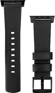 Nomad Apple Watch 44/45/46/49 mm Leren Bandje Zwart