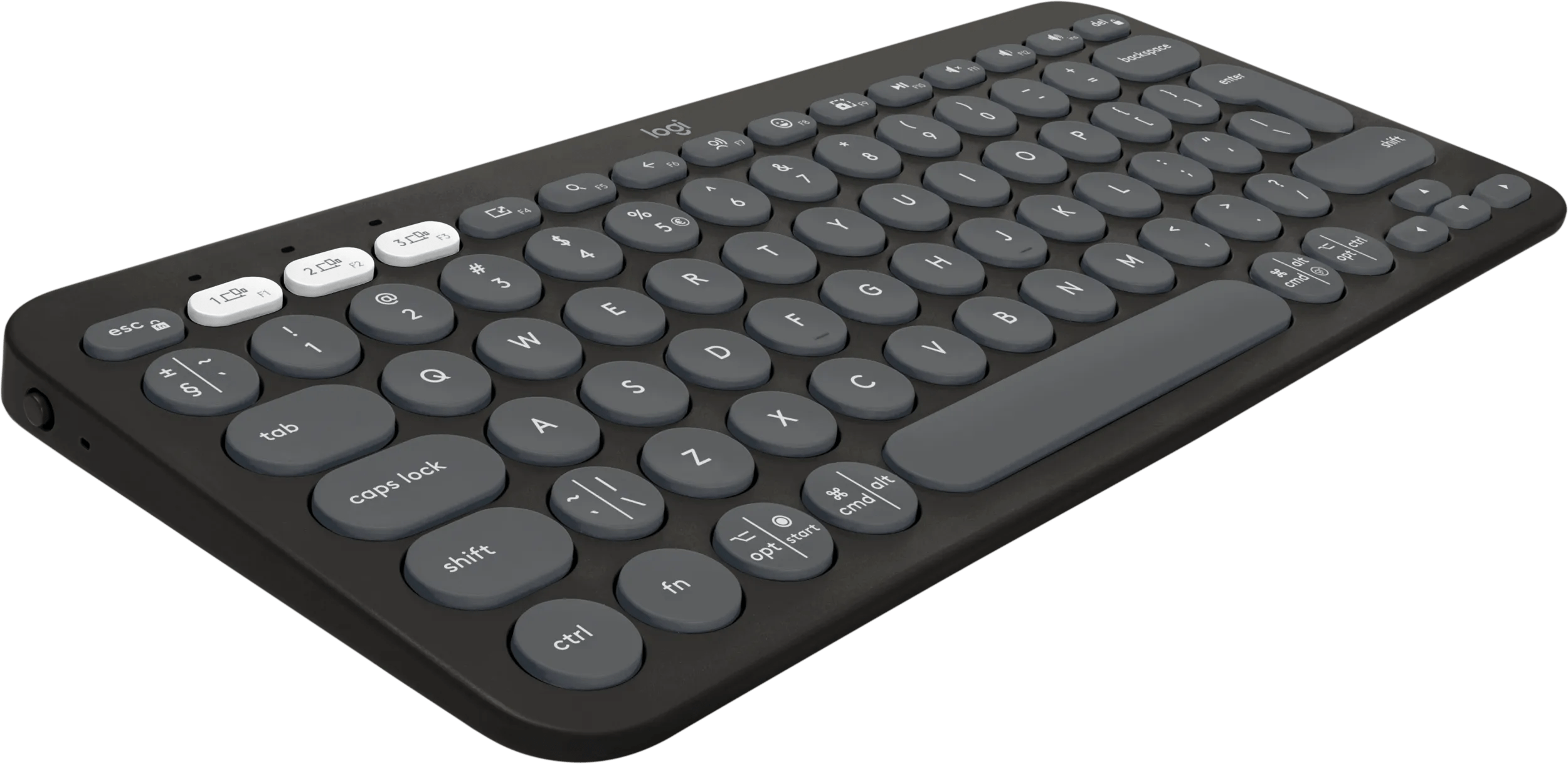 Logitech pebble keyboard 2 - k380s graphite qwerty 1 Logitech pebble keyboard 2 - k380s graphite qwerty