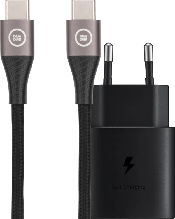 Samsung Super Fast Charging Oplader 25W + BlueBuilt Usb C naar Usb C Kabel 1