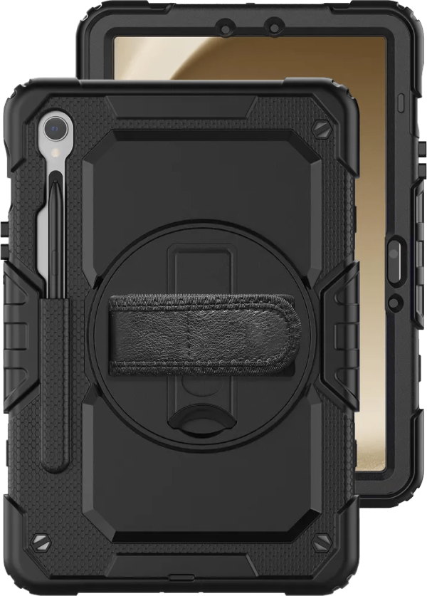 Just in Case Samsung Galaxy Tab S9/S9 FE/S10 FE/S10 Lite Rotating Back Cover Zwart