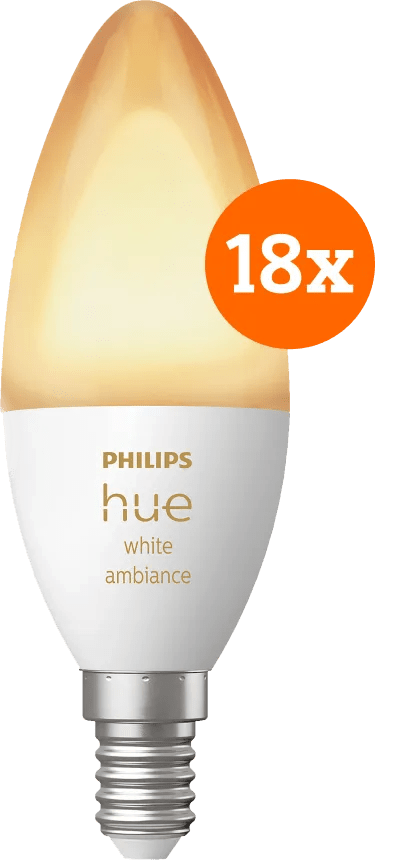 Philips Hue White Ambiance E14 18-Pack