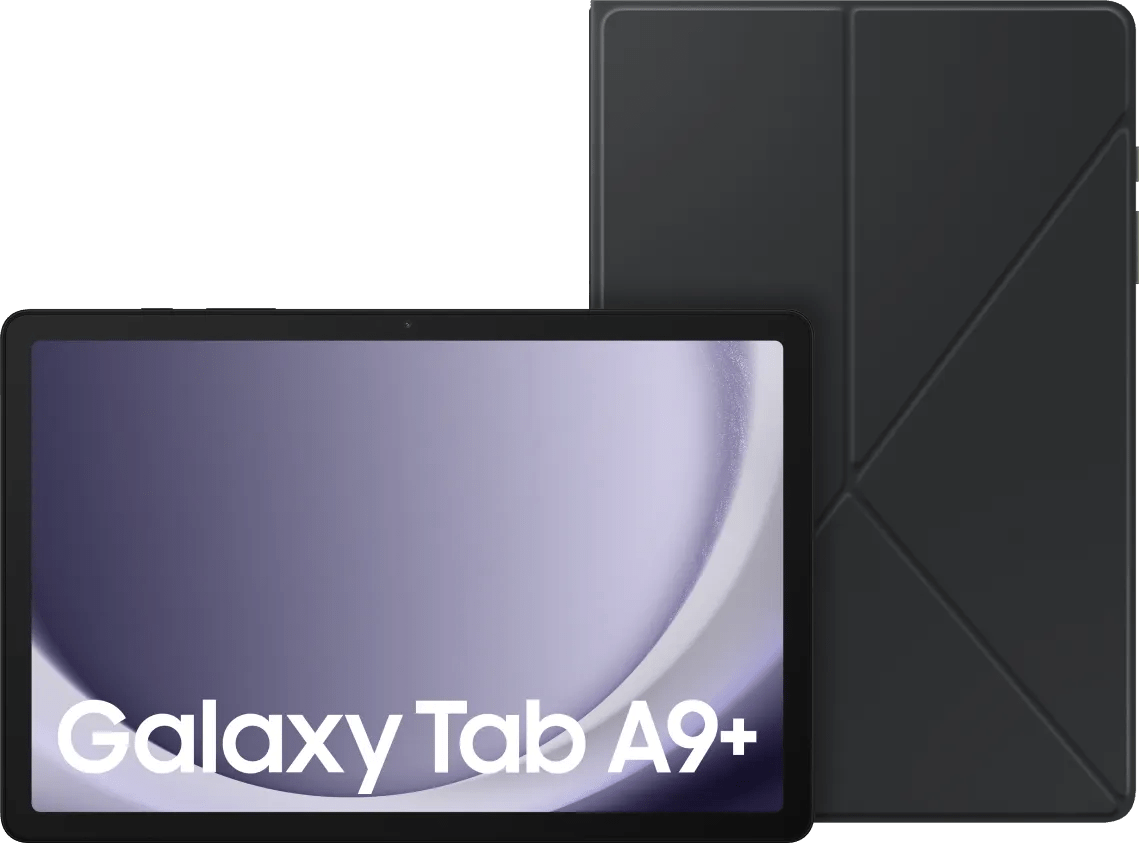 Samsung galaxy tab a9 plus 11 inch 128gb wifi grijs + book case zwart 1 Samsung galaxy tab a9 plus 11 inch 128gb wifi grijs + book case zwart
