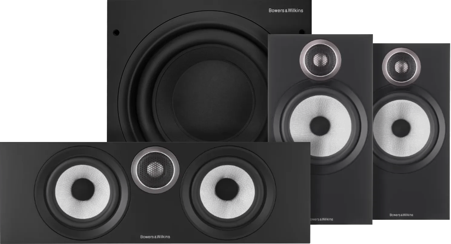 Bowers & wilkins htm6 s3 + 606 s3 (per paar) + asw610 zwart 1 Bowers & wilkins htm6 s3 + 606 s3 (per paar) + asw610 zwart