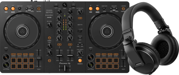 Pioneer DJ DDJ-FLX4 + Pioneer DJ HDJ-X5 Zwart