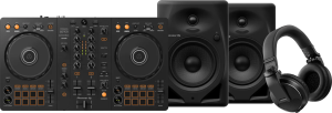 Pioneer dj ddj-flx4 + pioneer dj hdj-x5 zwart + pioneer dj dm-50d zwart 2 942913
