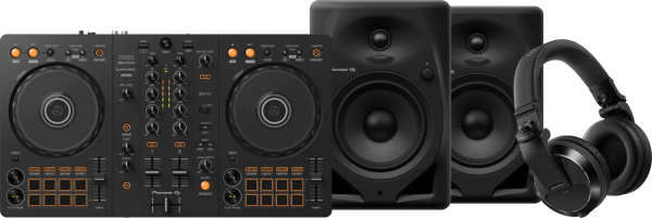 Pioneer DJ DDJ-FLX4 + Pioneer DJ HDJ-X7 Zwart + Pioneer DJ DM-50D Zwart