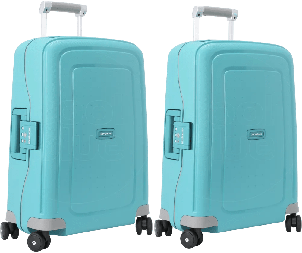 Samsonite s'cure spinner 55cm aqua blue duo kofferset 1 Samsonite s'cure spinner 55cm aqua blue duo kofferset