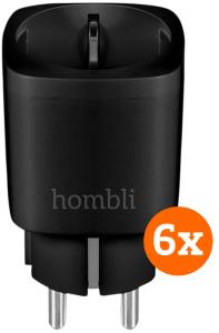 Hombli slimme stekker zwart 6-pack 2 943442