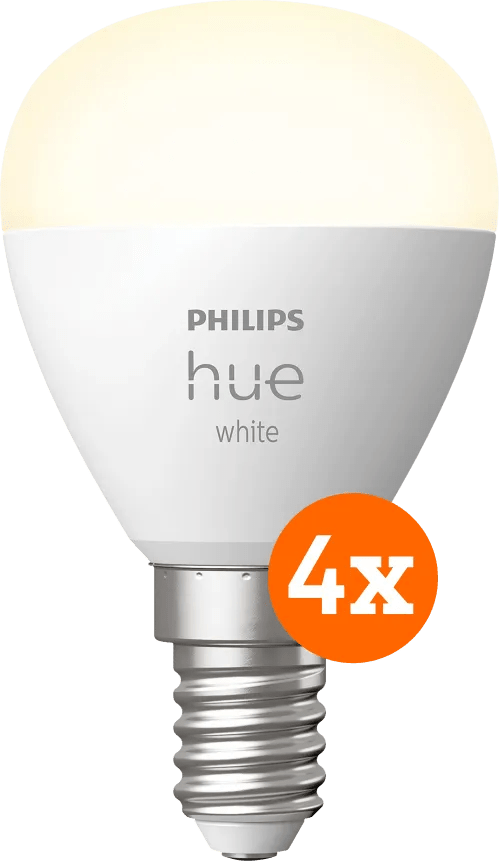 Philips Hue Kogellamp White E14 4-pack