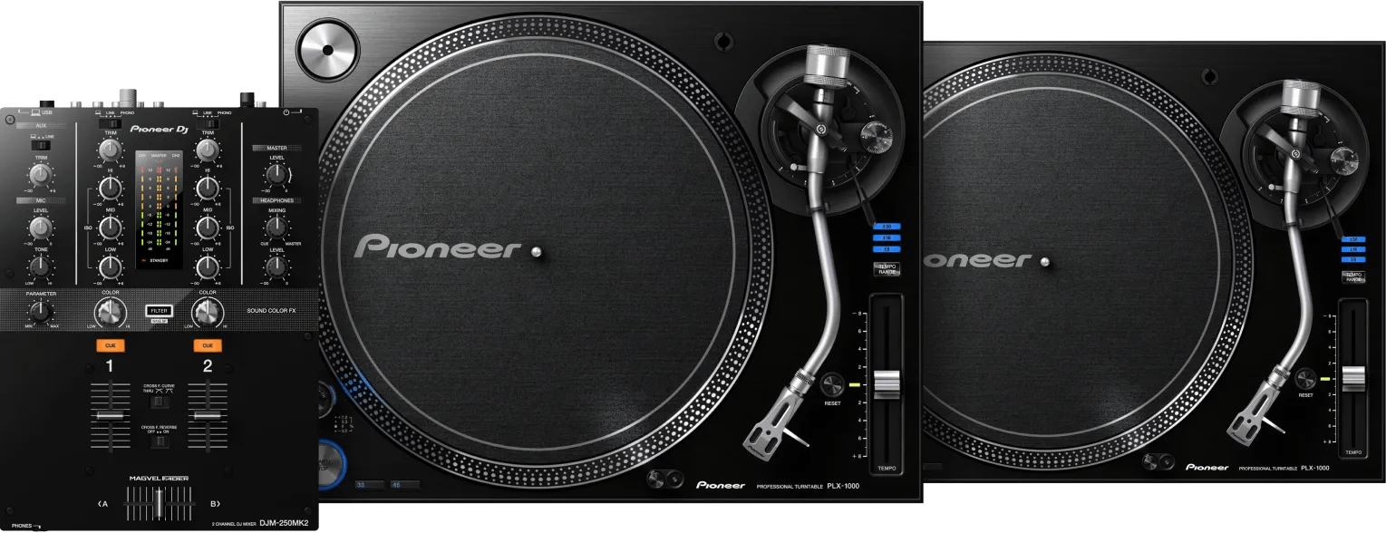 Pioneer djm-250mk2 + pioneer dj plx-1000 duo pack 1 Pioneer djm-250mk2 + pioneer dj plx-1000 duo pack