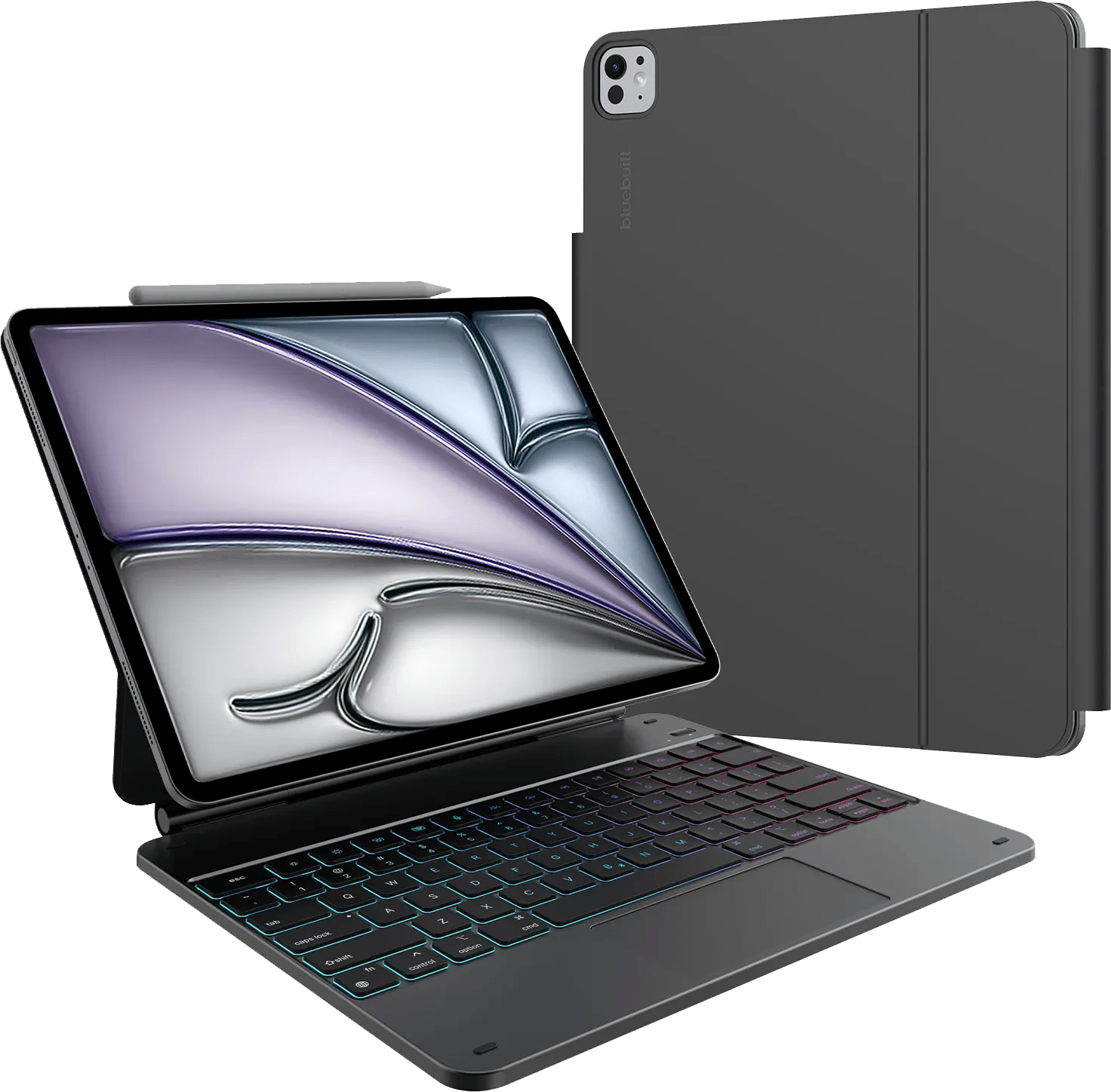 Bluebuilt apple ipad air (2025/2024) 13 inch toetsenbord hoes qwerty zwart 1 Bluebuilt apple ipad air (2025/2024) 13 inch toetsenbord hoes qwerty zwart