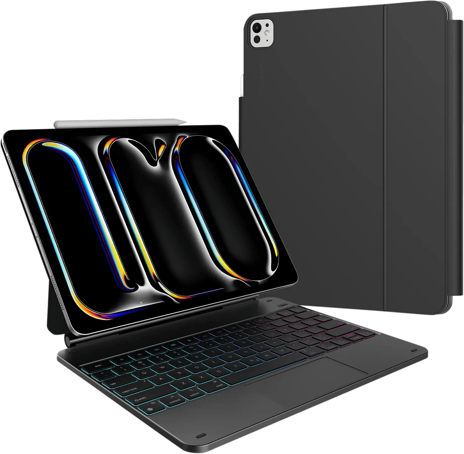 Bluebuilt apple ipad pro (2025/2024) 13 inch toetsenbord hoes qwerty zwart 1 Bluebuilt apple ipad pro (2025/2024) 13 inch toetsenbord hoes qwerty zwart