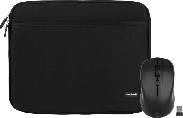 BlueBuilt Laptophoes breedte 37 cm 15-16 inch M Zwart + Nexum Draadloze muis