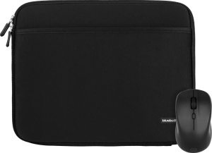 Bluebuilt laptophoes breedte 33 cm 14 inch m zwart + nexum draadloze muis 2 947124