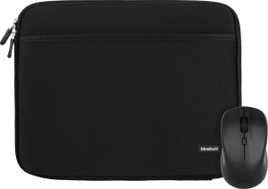 Bluebuilt laptophoes breedte 33 cm 14 inch s zwart + nexum draadloze muis 2 947126