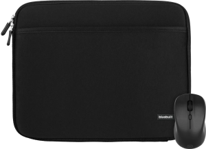 Bluebuilt laptophoes breedte 36 cm 15 inch m zwart + nexum draadloze muis 2 947128