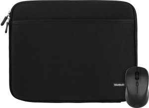 Bluebuilt laptophoes breedte 36 cm 15 inch s zwart + nexum draadloze muis 2 947130
