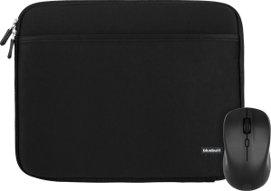 Bluebuilt laptophoes breedte 31 cm 13 inch m zwart + nexum draadloze muis 2 947205