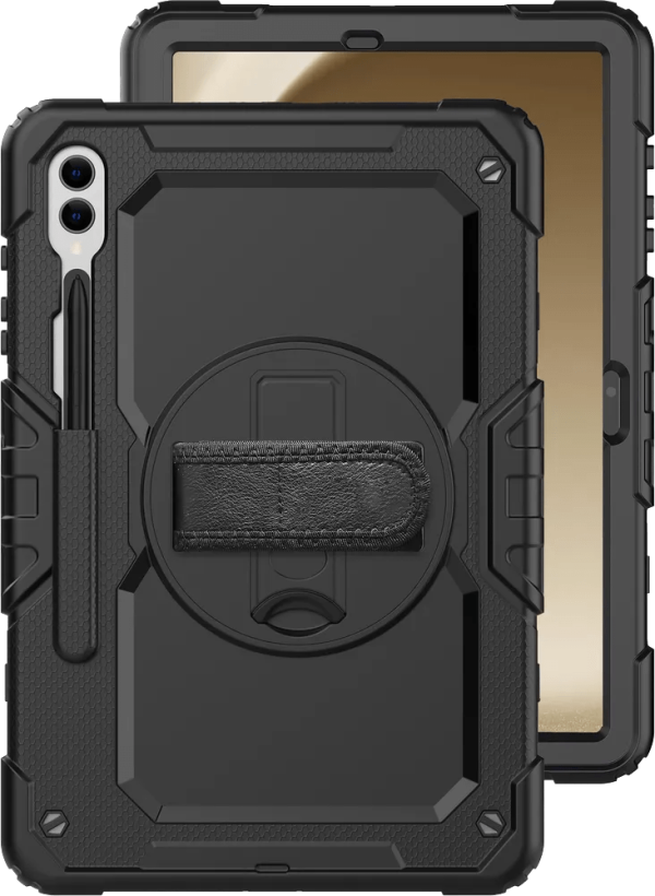 Just in Case Samsung Galaxy Tab S10 / S9 Plus / S9 FE Plus Rotating Back Cover Zwart