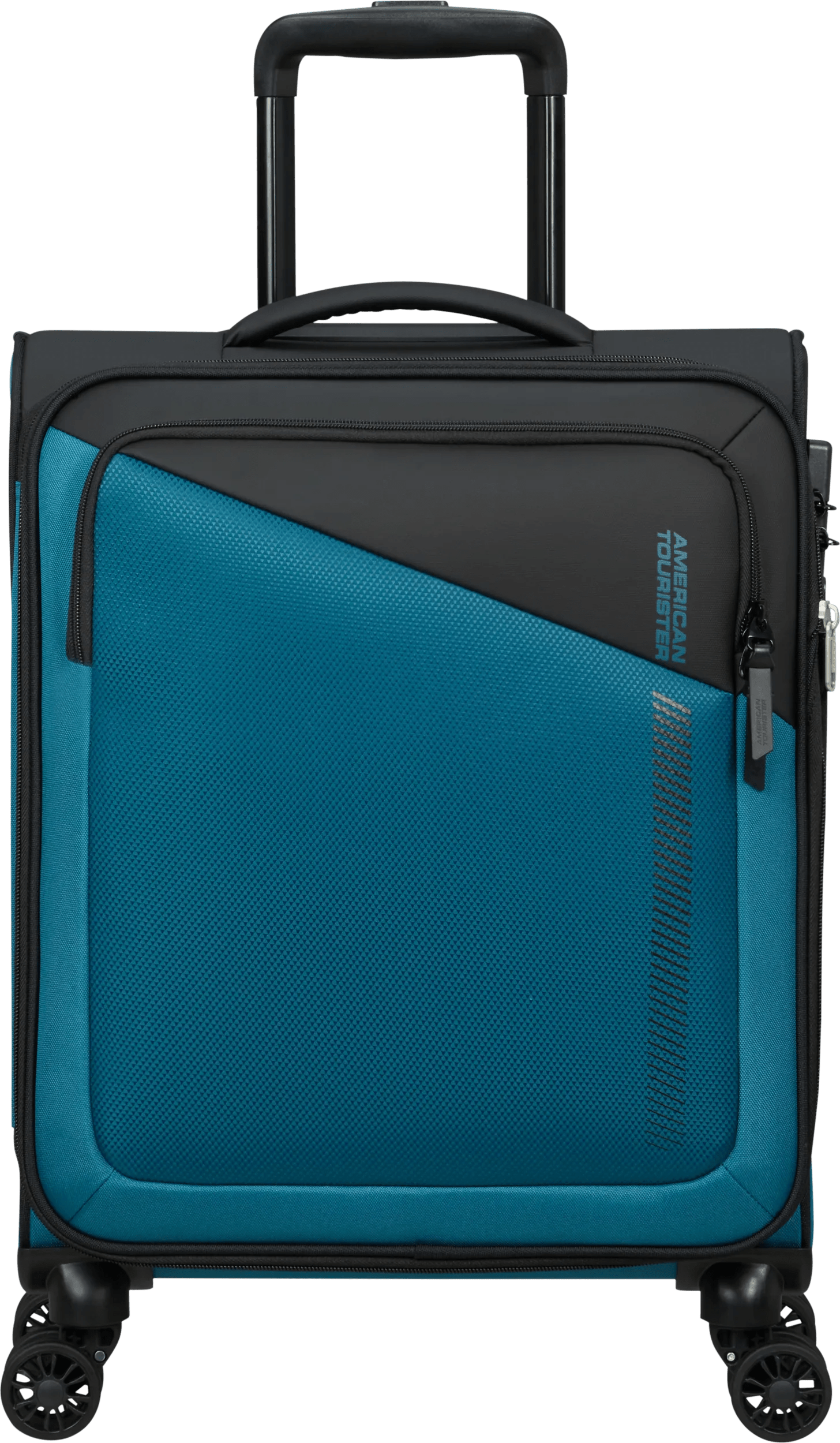 American tourister daring dash expandable spinner 55cm black/blue 1 American tourister daring dash expandable spinner 55cm black/blue