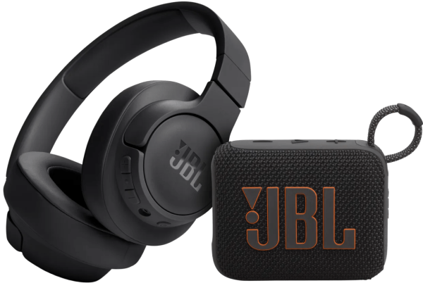JBL Tune 720BT + JBL GO 4 zwart