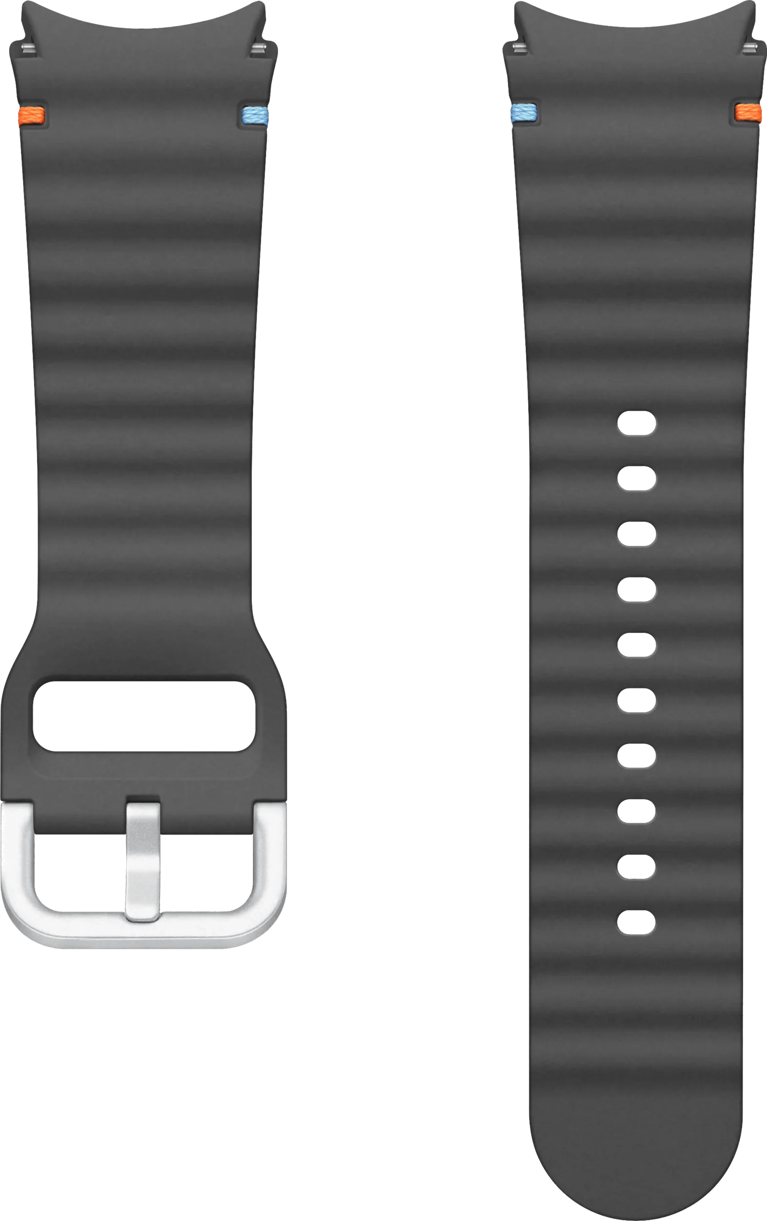 Samsung siliconen sport bandje 20mm donkergrijs s/m 1 Samsung siliconen sport bandje 20mm donkergrijs s/m