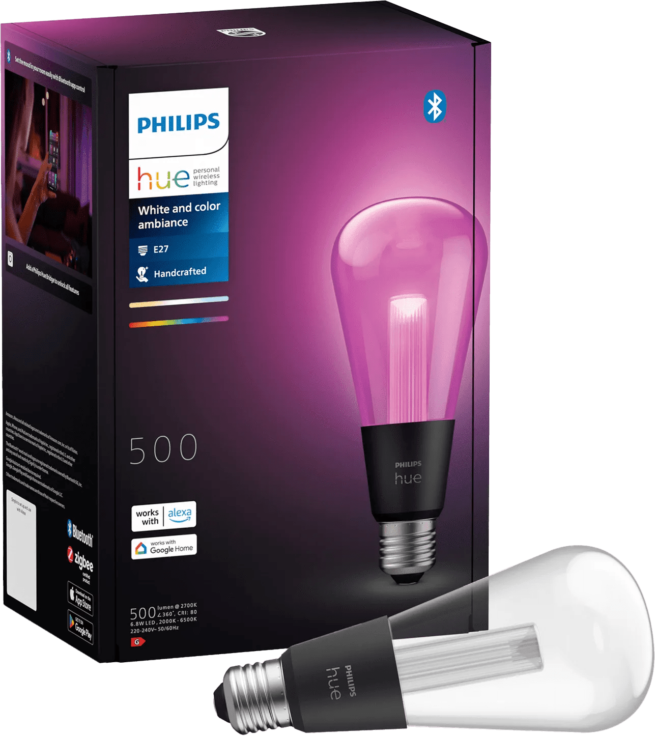 Philips hue lightguide edison white and color e27 1 Philips hue lightguide edison white and color e27