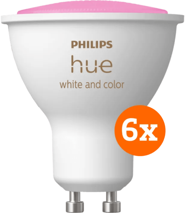 Philips Hue White and Color GU10 6-pack