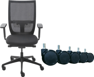 Euroseats curve bureaustoel + wielen voor harde vloeren 2 952393