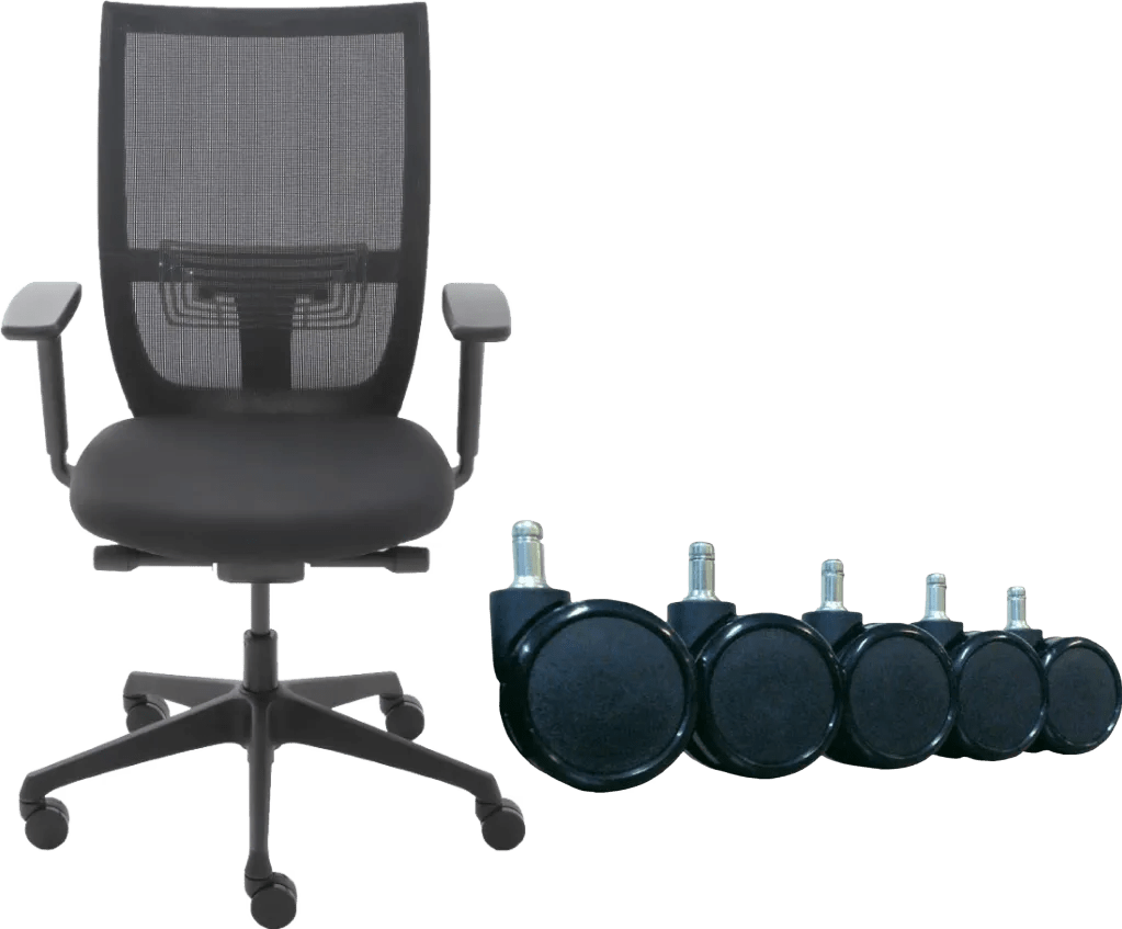 Euroseats curve bureaustoel + wielen voor harde vloeren 1 Euroseats curve bureaustoel + wielen voor harde vloeren