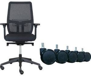 Euroseats torino bureaustoel + wielen voor harde vloeren 2 952394