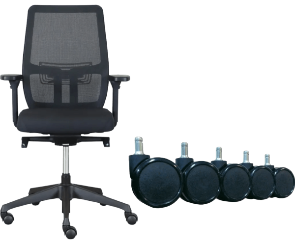 Euroseats Torino Bureaustoel + Wielen Voor Harde Vloeren