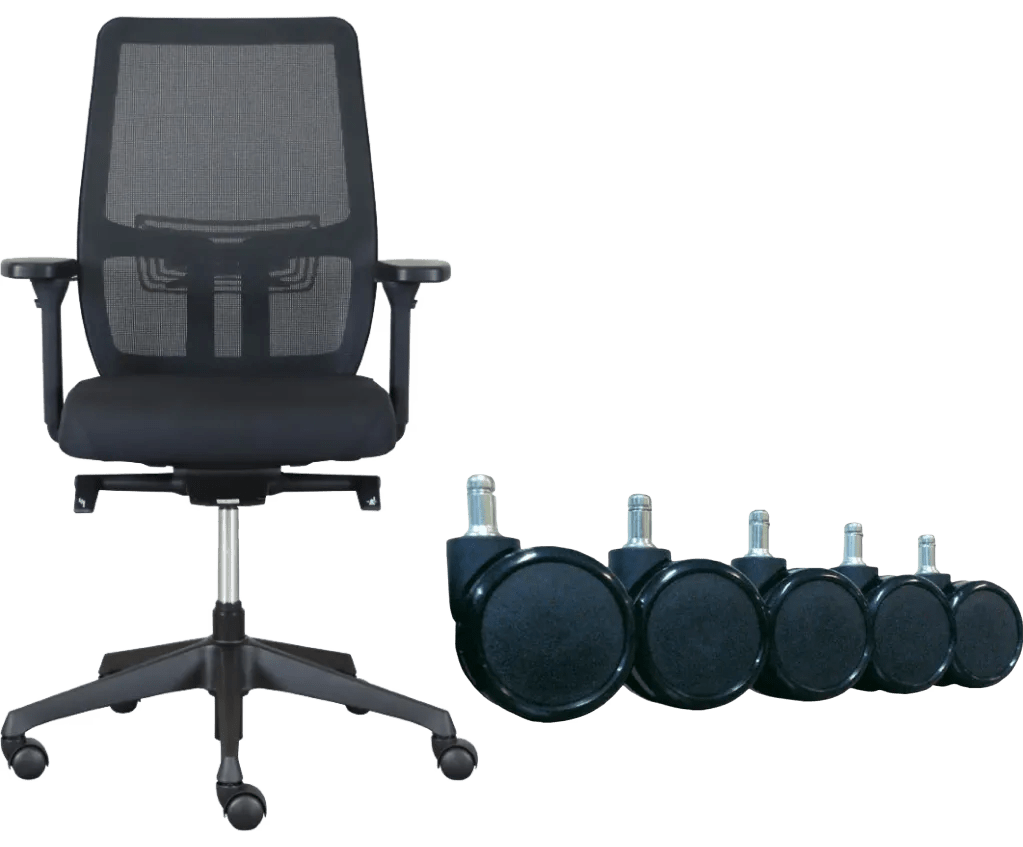 Euroseats torino bureaustoel + wielen voor harde vloeren 1 Euroseats torino bureaustoel + wielen voor harde vloeren
