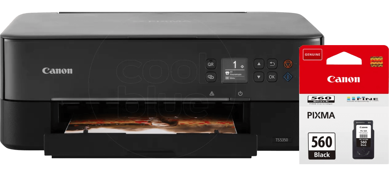 Canon pixma ts5350i + 1 extra zwarte cartridge 1 Canon pixma ts5350i + 1 extra zwarte cartridge