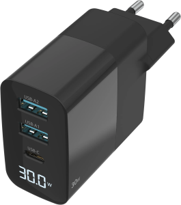 Sitecom 30 w gan power delivery wandoplader met led-scherm 2 952427