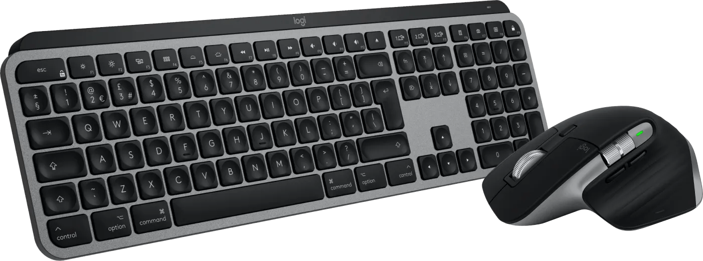 Logitech mx keys s for mac qwerty zwart + logitech mx master 3s voor mac space grey 1 Logitech mx keys s for mac qwerty zwart + logitech mx master 3s voor mac space grey