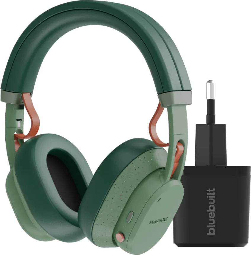 Fairbuds xl groen + bluebuilt quick charge oplader met usb a 1 Fairbuds xl groen + bluebuilt quick charge oplader met usb a