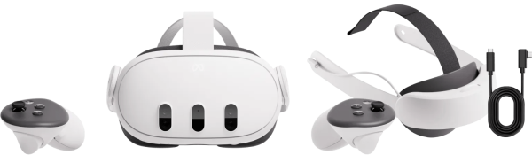 Meta Quest 3 512GB + Link Cable + Elite Strap met batterij