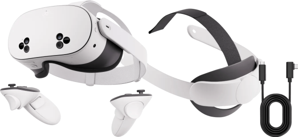 Meta Quest 3S 256GB + Link Cable + Elite Strap