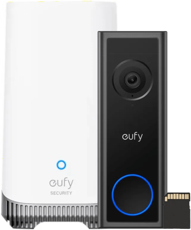 Eufy video doorbell c31 + sd kaart + homebase 3 1 Eufy video doorbell c31 + sd kaart + homebase 3
