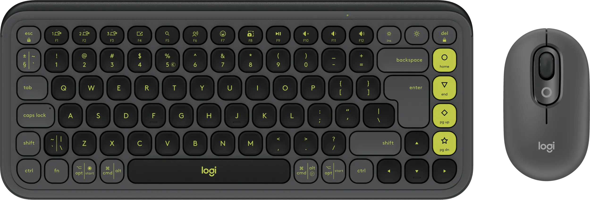 Logitech pop icon combo toetsenbord en muis set grafiet 1 Logitech pop icon combo toetsenbord en muis set grafiet
